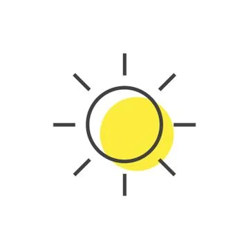 A Simple Sun Illustration Illustrazione stock