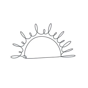 Simple sun logo icon design vector illustration template Stock Illustration