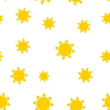 Simple sun seamless pattern background. Vector Illustration EPS10 イラスト素材