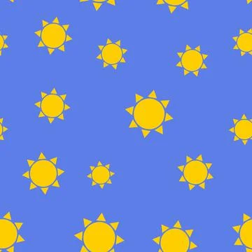 Simple sun seamless pattern background. Vector Illustration EPS10 イラスト素材