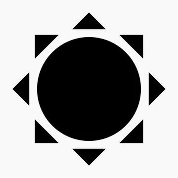 Simple sun vector icon Stock Illustration