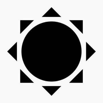 Simple sun vector icon isolated minimal single flat linear icon Stock Illustration