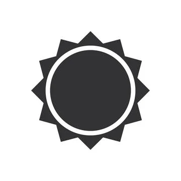 Simple Sun Vector Icon Representing Warmth and Light Stock Illustration