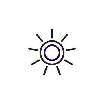 Simple sunshine radiance design representing energy source with vibrant cel.. Stock Illustration