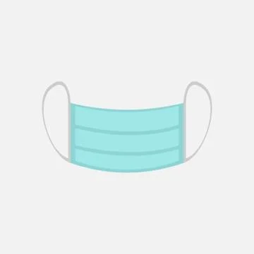 Simple Surgical Mask Vector Illustration Graphic Stockillustratie