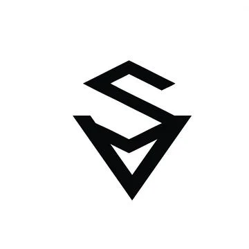 Simple SV, VS initials company logo Stock Illustration