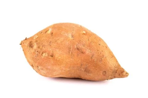 Simple Sweet Potatoes on a White Background Stock Photos