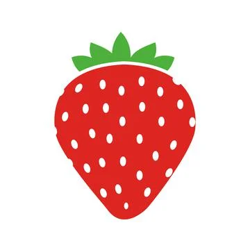 Simple Sweet Strawberry Icon. Vector Illustration EPS10 Illustrazione stock