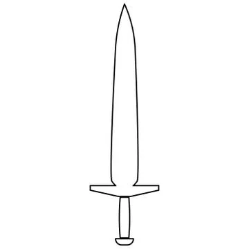 Simple sword icon . Illustrazione stock