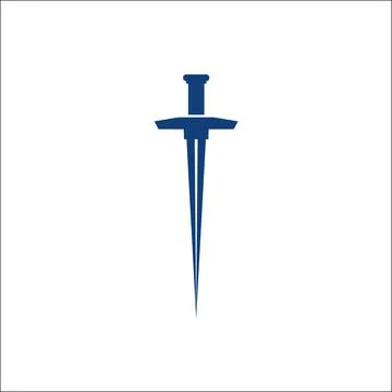 Simple Sword icon logo designs vector Stock Illustration