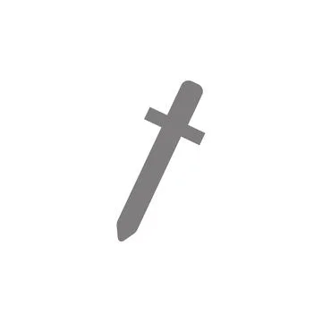 Simple Sword icon Simple web black icon, can be used as web element icon Stock Illustration