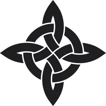 Simple symbol with celtic knots, black Stock Illustration