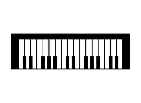 Simple synthesizer keyboard icon 스톡 일러스트
