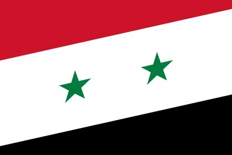 Simple syria flag illustration vector Stock Illustration