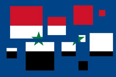 Simple syria flag illustration vector Stock Illustration