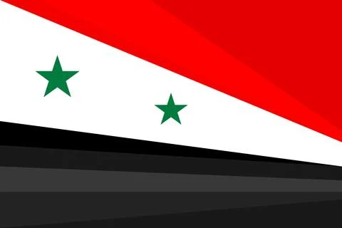 Simple syria flag illustration vector Stock Illustration