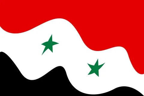 Simple syria flag illustration vector Stock Illustration