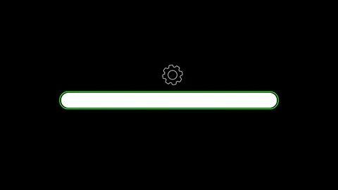 Simple system loading bar animation with spinning wheel. Stock-Footage 333887991