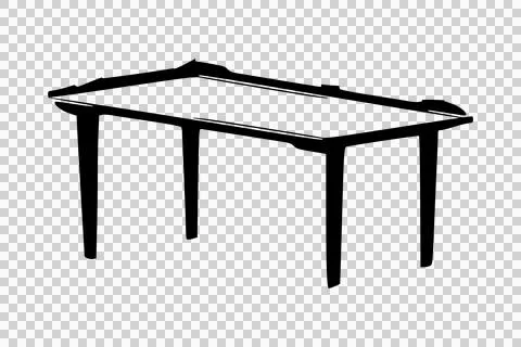 Simple table silhouette vector icon design Illustrazione stock