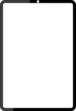 Simple tablet mock up with blank transparent screen. Realistic digital iPad. Stock Illustration