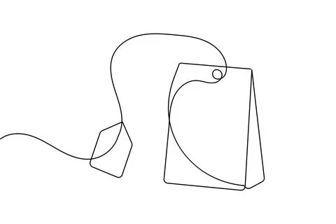 Simple tag line drawing isolated on white background Stock Illustration