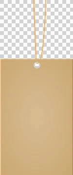 A simple tan colored tag hangs from a string, ready to be attached to a pro.. 스톡 일러스트