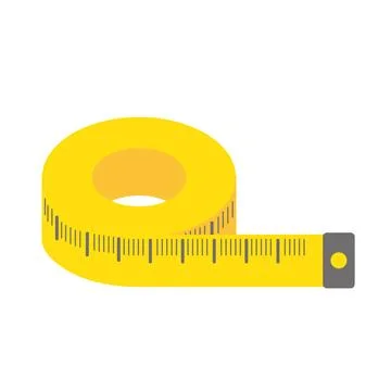 Simple tape measure. Vector. Stock Illustration