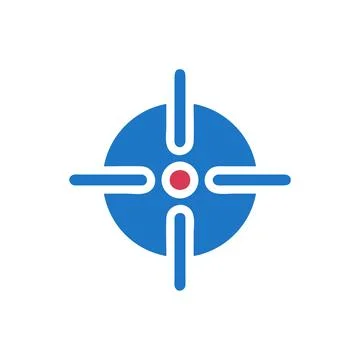 Simple Target Icon for Accuracy and Precision Stock Illustration