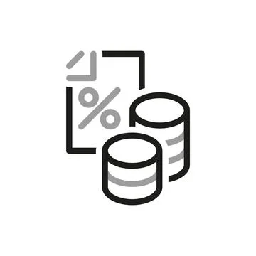 Simple of Tax Related Vector Line Icons. Contains such Money Report, Interest イラスト素材
