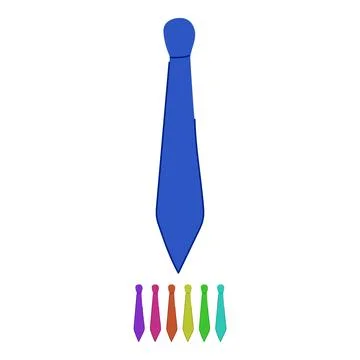 Simple teal necktie representing formal business wear graphic Stock Illustration