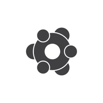 Simple team work meeting design logo Stock Illustration