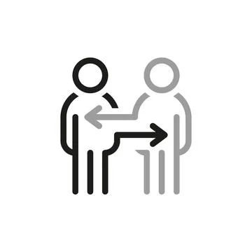 Simple of Team Work Related Vector Line Icon. Contains such Icon as exchange  Stock Illustration