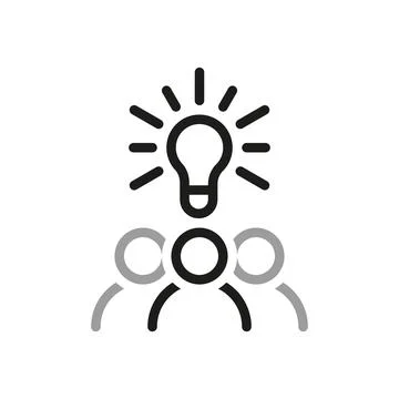 Simple of Team Work Related Vector Line Icon. Contains such Icon as search fo Stock Illustration