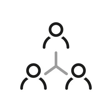 Simple of Team Work Related Vector Line Icon. Contains such Icon as teamwork. Stock Illustration