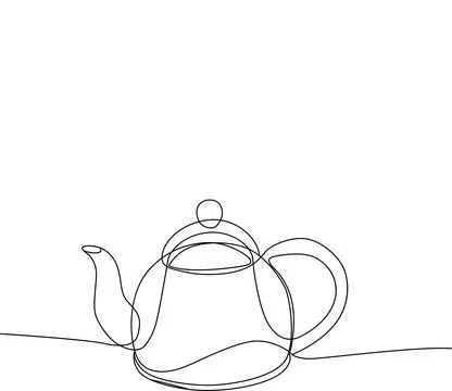 Simple teapot drawing Vector Stock Illustration
