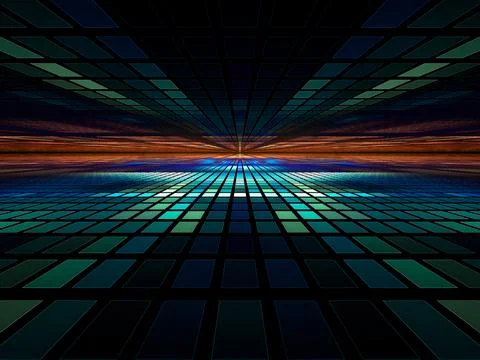 Simple technology or business background with perspective effect Stock Illustration