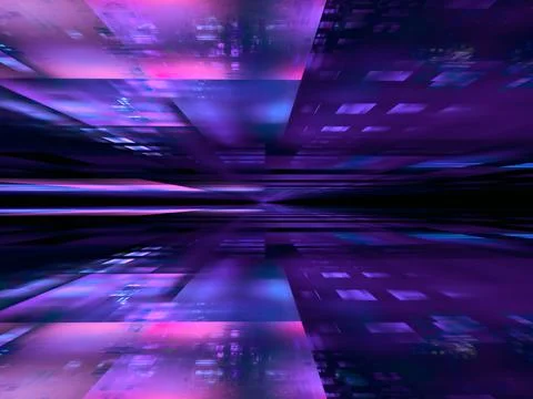 Simple technology style background with perspective effect - 3d illustration Stock Illustration