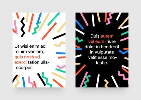 Simple template with abstract geometric shapes. Illustrazione stock