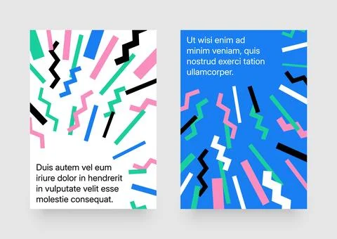 Simple template with abstract geometric shapes. Stock Illustration