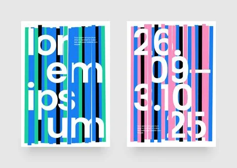 Simple template with abstract geometric shapes. Stock Illustration