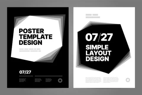 Simple template design with typography for poster. Stock Illustration
