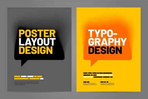 Simple template design with typography for poster. Stock Illustration
