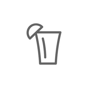 Simple tequila shot line icon. Symbol and sign vector illustration design Stock Illustration