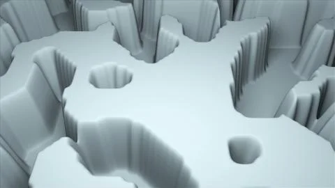 Simple terrain modern 3d surface model, 3d rendering, computer generating Stock-Illustration