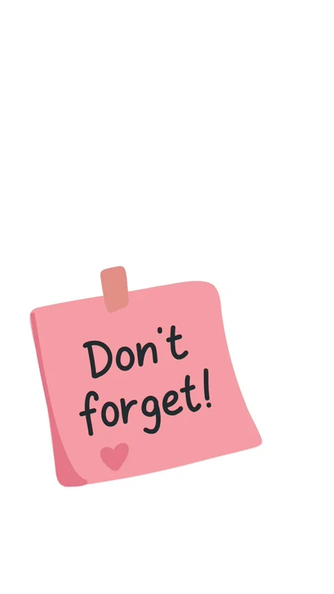 Simple text dont forget Stockbeeldmateriaal 334569855