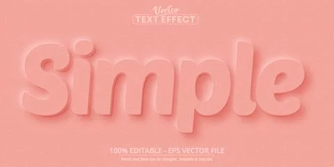 Simple text, neumorphism editable text effect Stock Illustration