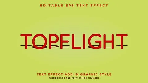 Simple text style effect vector fully editable Illustrazione stock