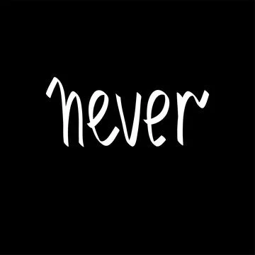 Simple text vector calligraphy, hand drawn on black background Stock Illustration