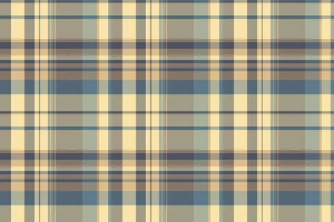 Simple textile tartan background, throw plaid check pattern. Mix vector sea.. Stock Illustration