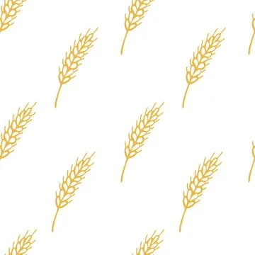 Simple texture with ears of wheat for wrapping paper, wallpaper, prints. Re.. Stock Illustration